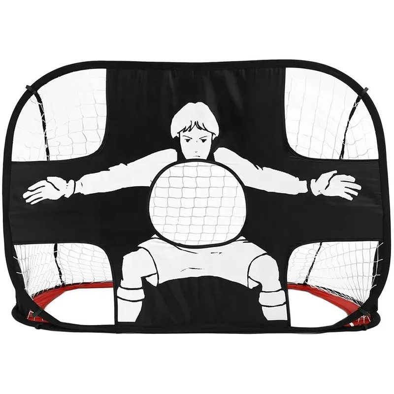 

RS0093 Foldable 2 in1 Pop Up Soccer Goal Portable Football Nets Mini Soccer Goal for Outdoor Backyard Garden, Same color