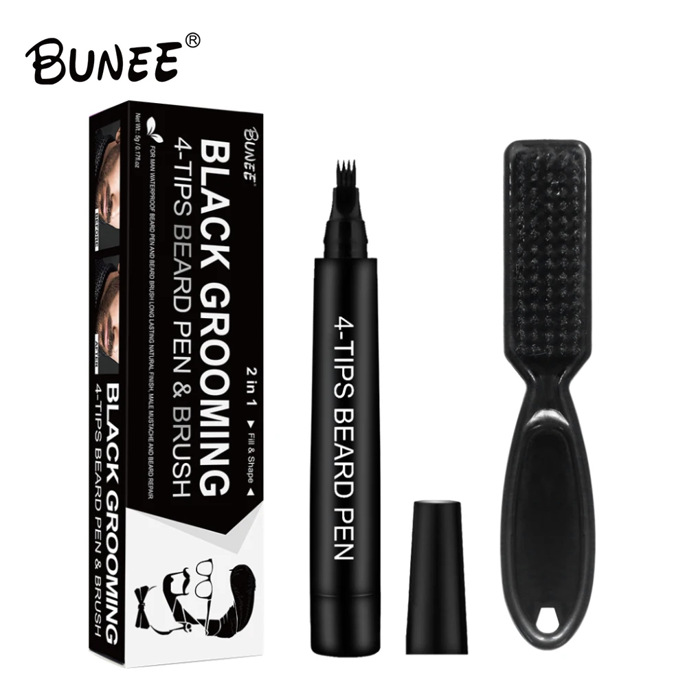 

Private Label Beard Pen Waterproof Long Lasting Beard Filling Pen and Brush Kit