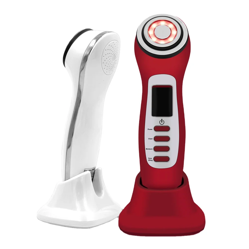 

Dropshipping OEM Ultrasound Face Clean Facial Beauty Massager Device Face Massage Ultrasonic Face Lifting Beauty Device, White,black,red