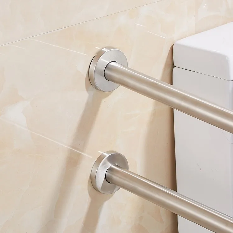 safety-bathroom-grab-bars-7W001-wall-disc-flanges-two-fixings-brushed-steel-beige-tile
