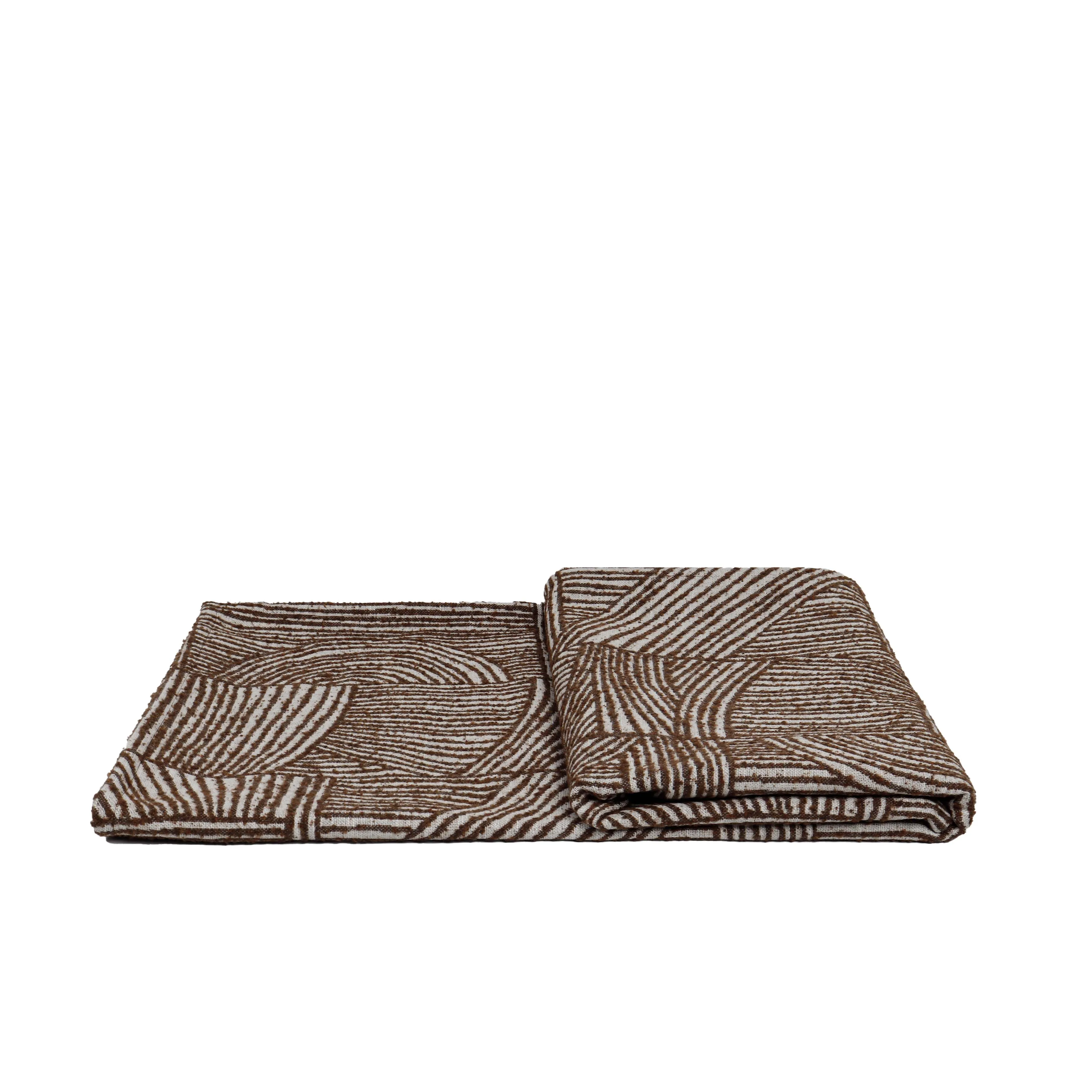 Tiff Home Eco-Friendly Lines Textured Plain Style Throw Blanket with Custom Label Direct Wholesale for Home Decor