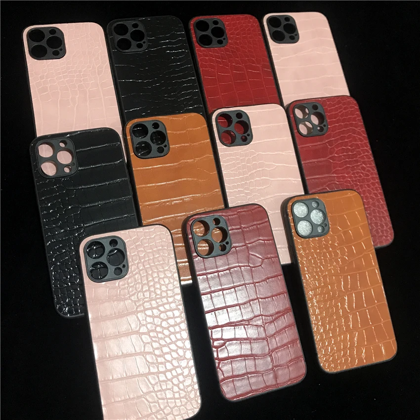 

PU leather Phone Case For iphone 12 pro max cover Black High Quality Cellphone Case For iphone11 78plus se2020, All color as you choose