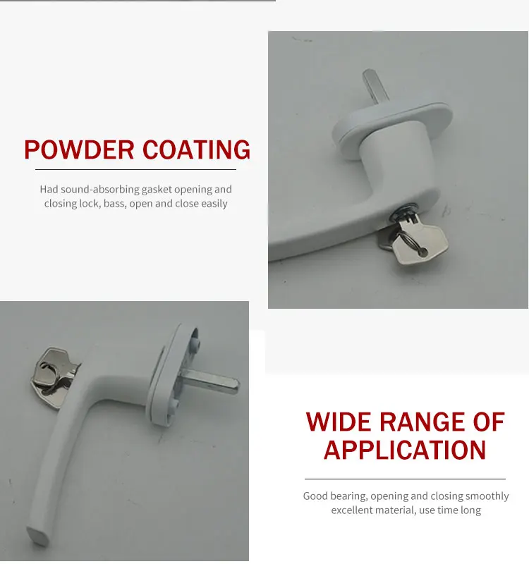 Casement Window Handle with Key UPVC Round Handle 63.02008