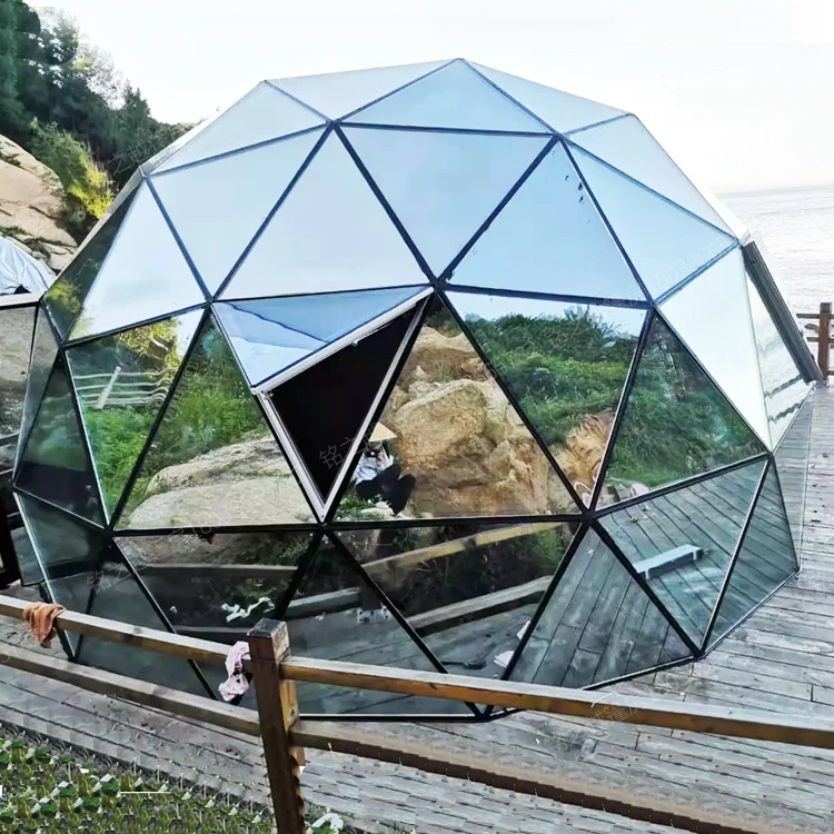 

New style glass geodesic dome tent outdoor event camping tent for hot sale