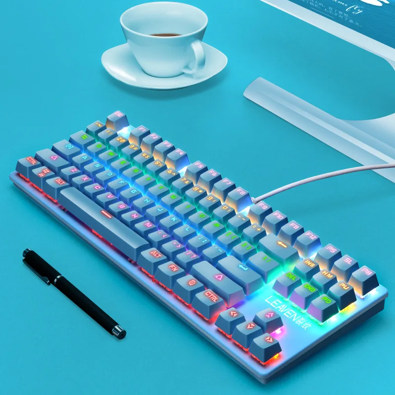 

2021 wired switch mechanic gaming keyboard 87key multimedia backlit optic axis waterproof mechanical keyboards