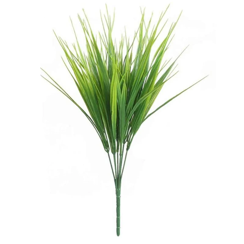 

Artificial Plants Faux Plastic Wheat Grass Leaves Shrubs Simulation Greenery Bushes Indoor Outside Home Garden Decor