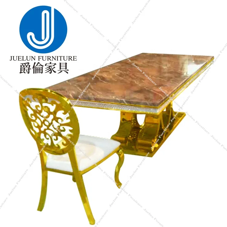 unique style golden stainless steel frame brown marble top epoxy resin dining table resin stone table star table