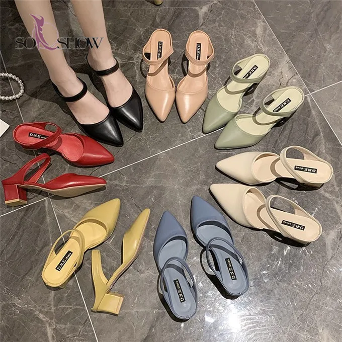 

Women Sandal High Heel Women Shoes Summer thin heel pointed toe slipper for ladies