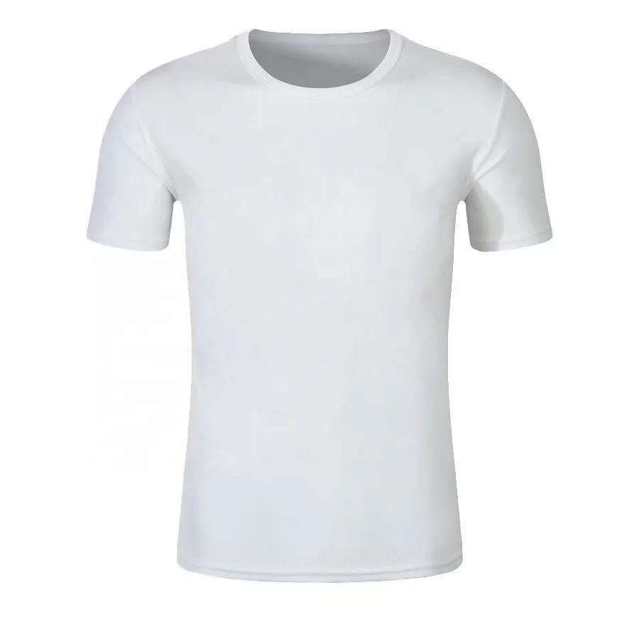 

Factory Wholesale Plain White Men 100% polyester Blank T Shirt custom print logo