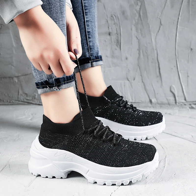 platform sock sneakers