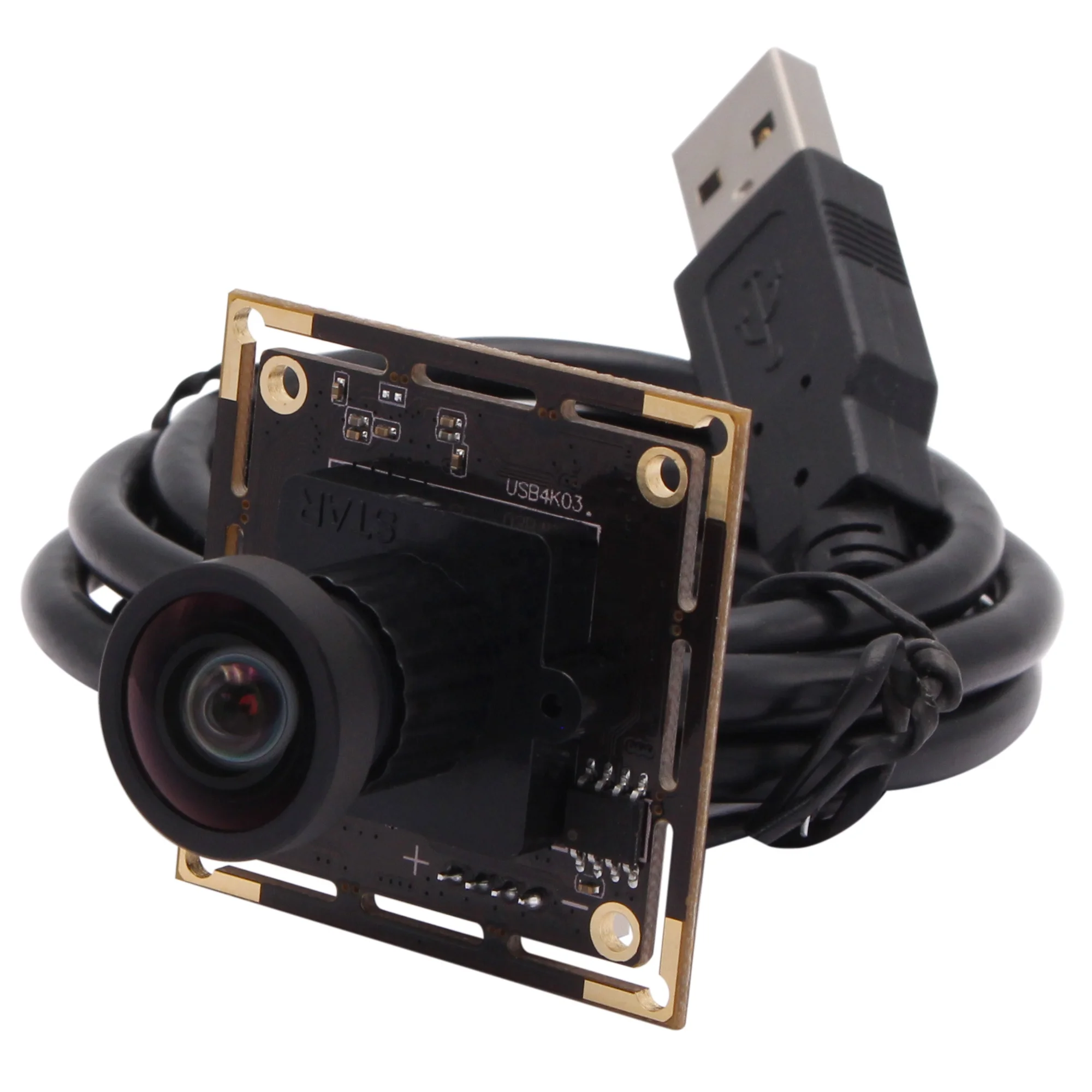 

ELP Wide Angle Camera 120 Degree Without Distortion Lens 4K Camera CMOS IMX415 HD 30fps Webcam UVC For Rasperry Pi, OBS
