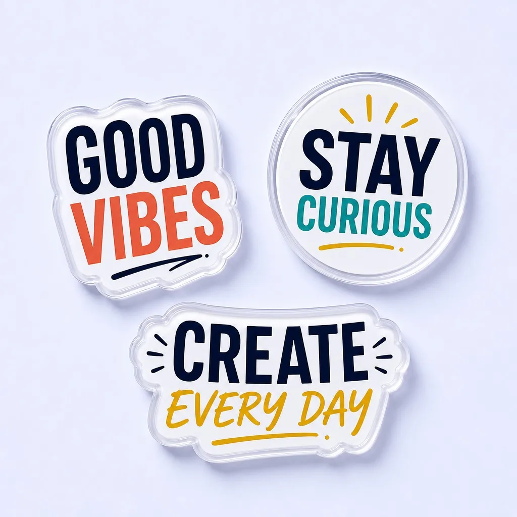 Inspirational Typography Quotes Acrylic Fridge Magnets