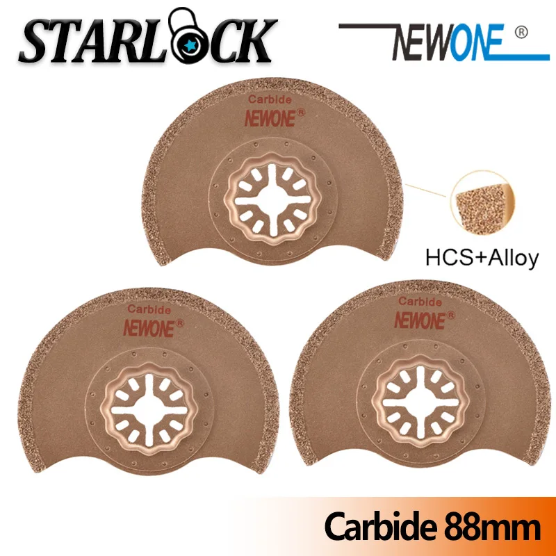 

NEWONE Carbide Starlock flush segment Starlock Multi Saw Blade Pack Oscillating Tool Blades for Cutting Out Samages Tile Jointss