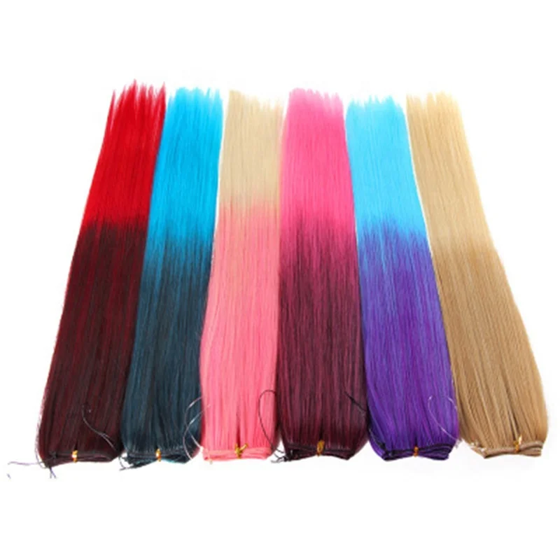 

Multicolor Straight Long Synthetic Hair Extensions