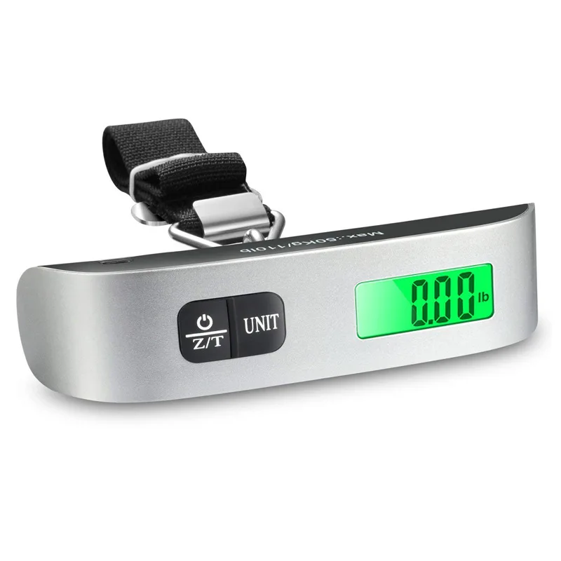 

Hot sale 50kg portable weighing travel digital pocket luggage scale, White