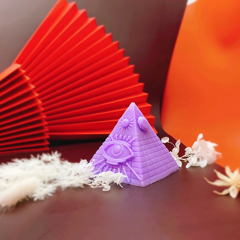 

B-3387 Psychic eye mold Cake candle decoration DIY candle pyramid silicone mold