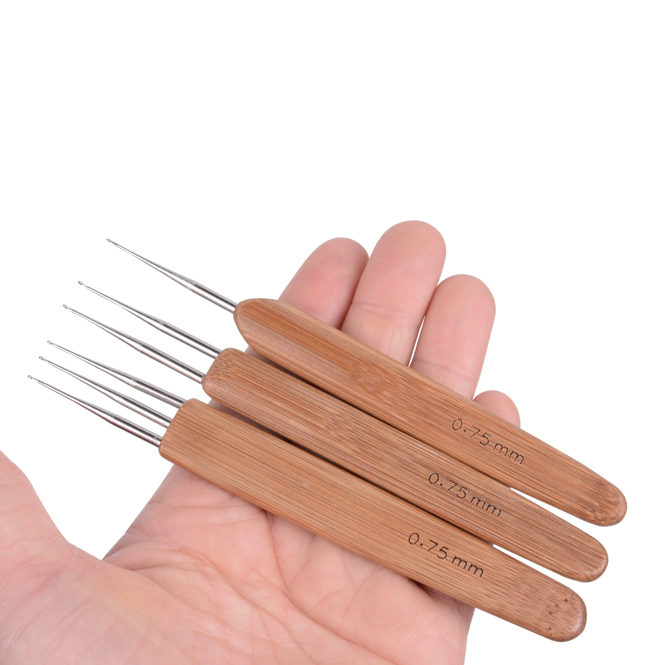 

Bamboo Crochet Needle For Hair Dreadlock Accessories Wig Making Tools Dreadlocks Hook Needles 1/2/3 Hooks