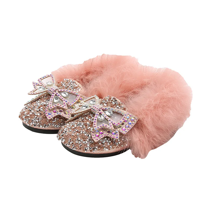 

Hao Baby Warm Princess With Bow Winter Tie Girls Shoes