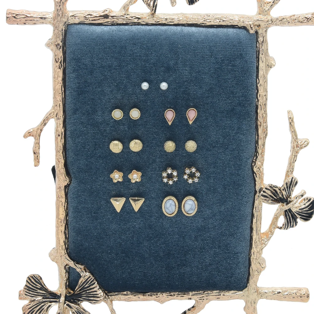 

Chinese Factory Direct Sales 9 pc/set Pearl Acrylic Alloy Gold Plated Geometry Small Fashion Women Stud Earring Set