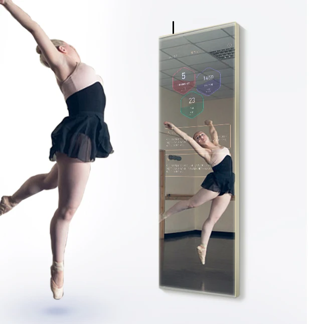 

High quality smart home control touch screen outfits women two pieces workout android mirror