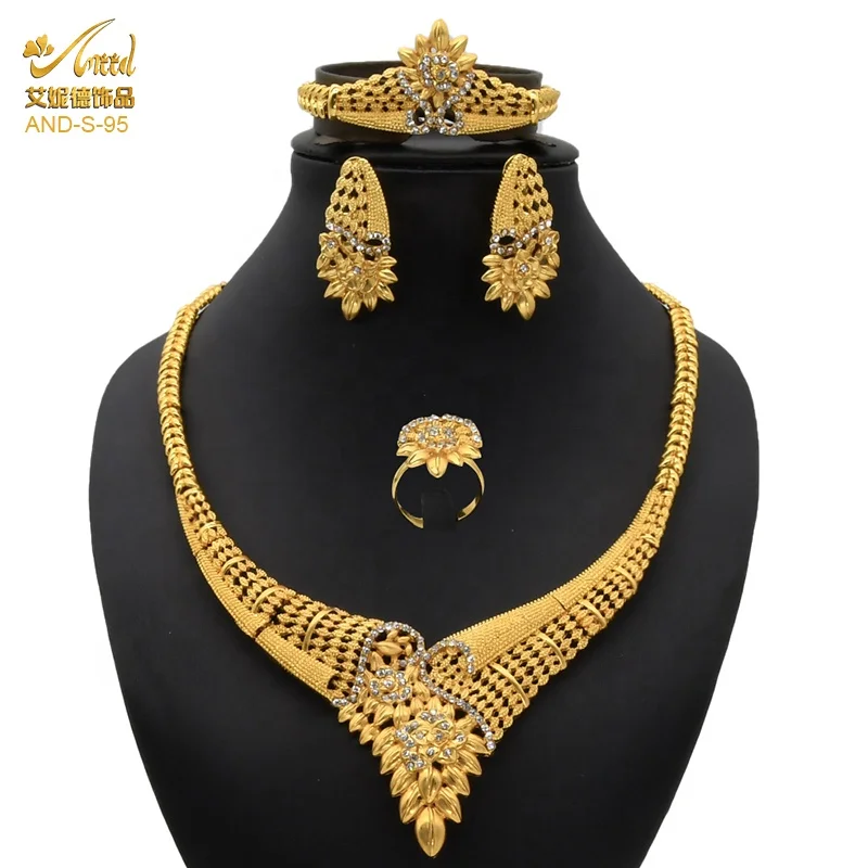 

Hot Selling Product Hot Sales Party Jewelry Set Rhinestone Bridal Gold Jewelry Sets