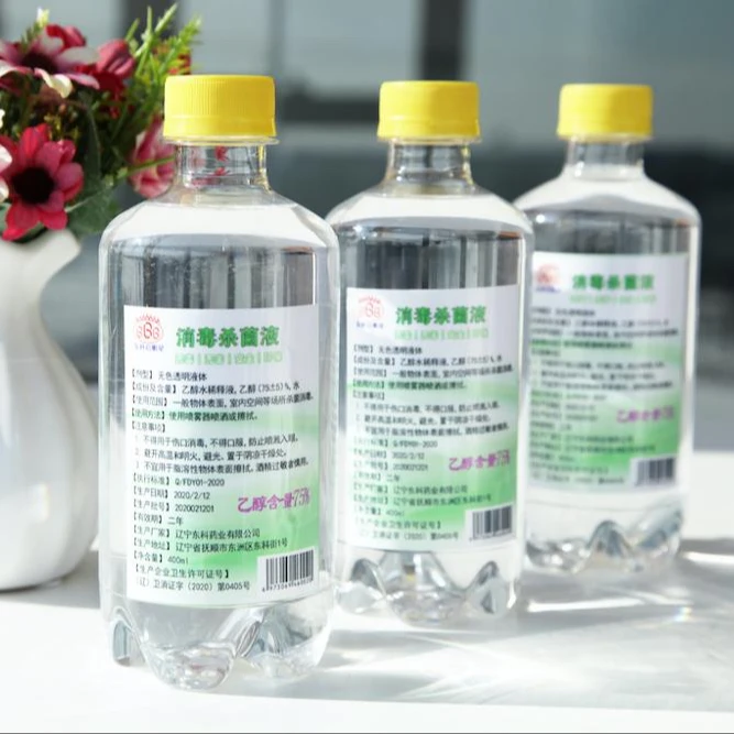 
75% Alcohol based solution anti-bacterial solution anti-virus factory direct ethanol sterilization for household use 