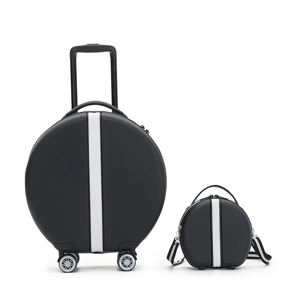 

Best Wholesale Price Luggage Round Carryon ABS PC Suitcase With Cosmetic Case Set For Travel, 4colors existing