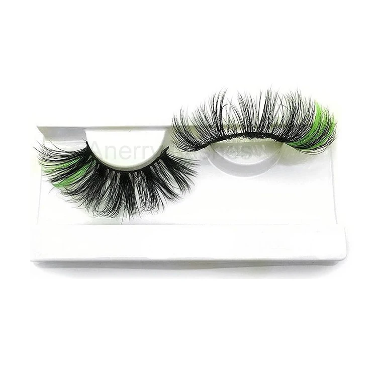 

100% cruelty free mink lashes 5d colorful mink fur strip eye lashes rainbow color multi color mink eyelashes