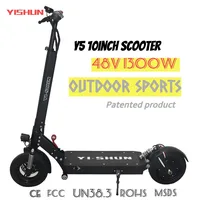 

Factory price plus outdoor 1300w 1000w 10inch folding 48v trottinette yishun trotinete electrica kick electric scooter