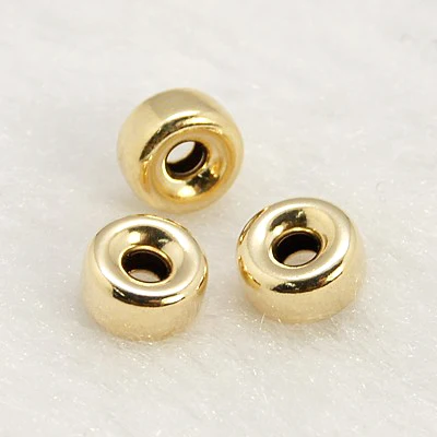 

Pandaahall 6mm 14K Yellow Gold Filled Brass Spacer Beads