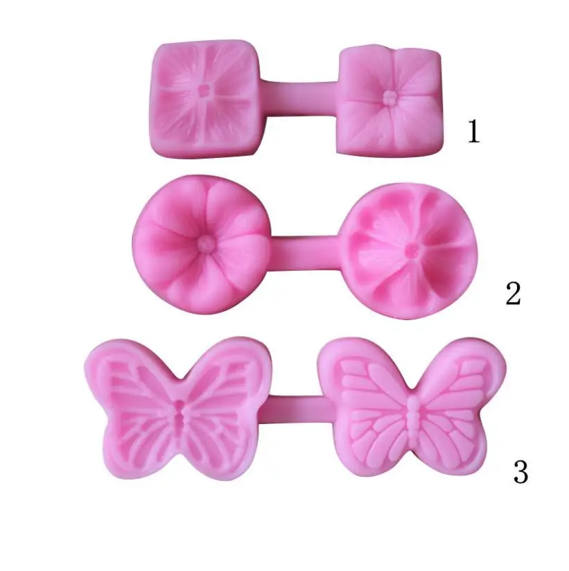 Fondant Molds Cake Decoration Stencil Confectionery Sugar Paste 3D Cherry Cake Mold Silicone Molds Baking Tools Supplies 3 Modle