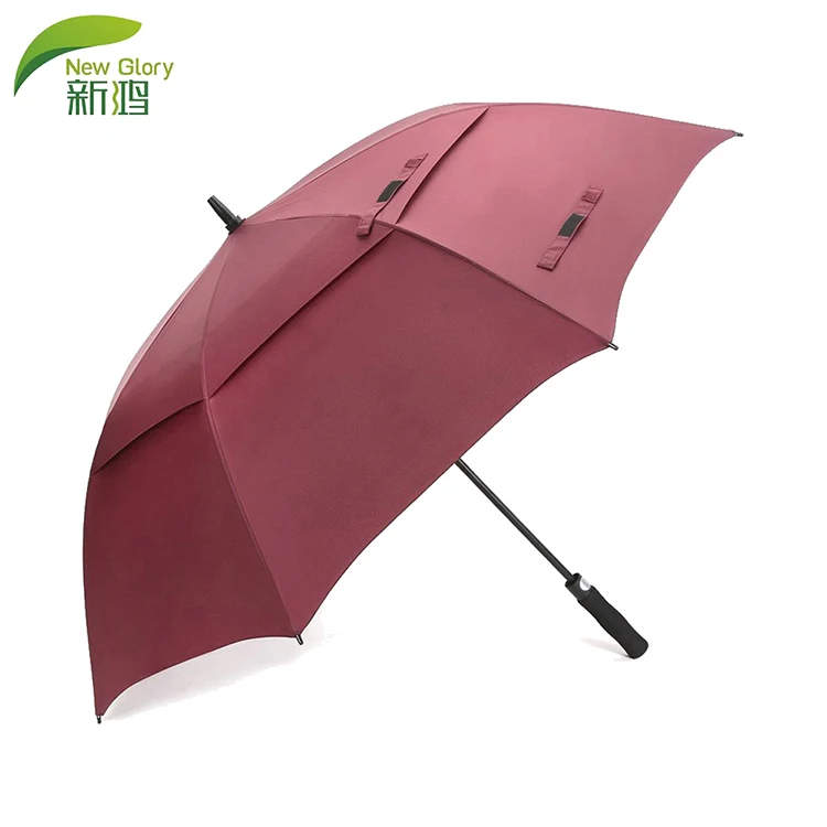

Ready to ship china windproof double layer golf umbrella with logo printing