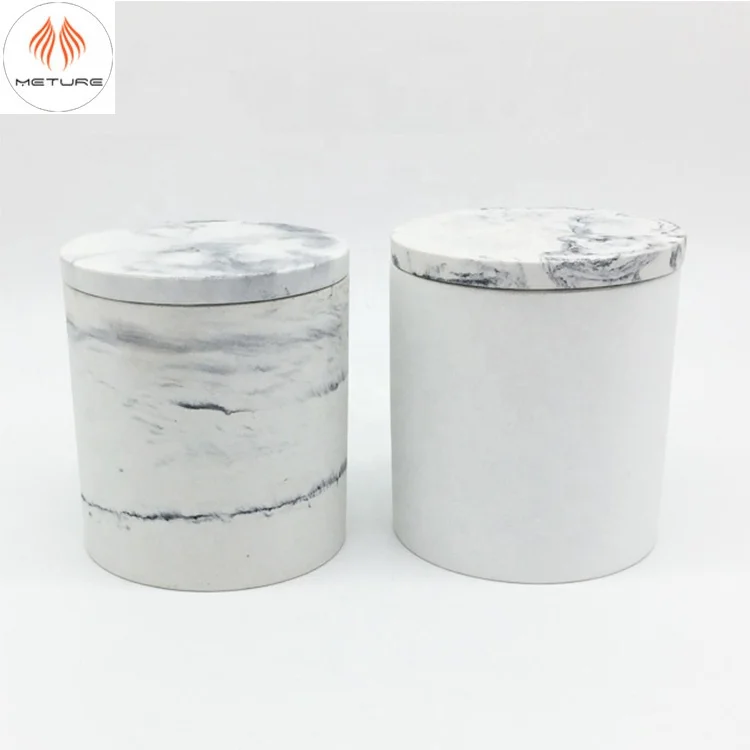 
Heat resistant water proof concrete candle jars pink blue white cement candle jars with cement candle lid available 