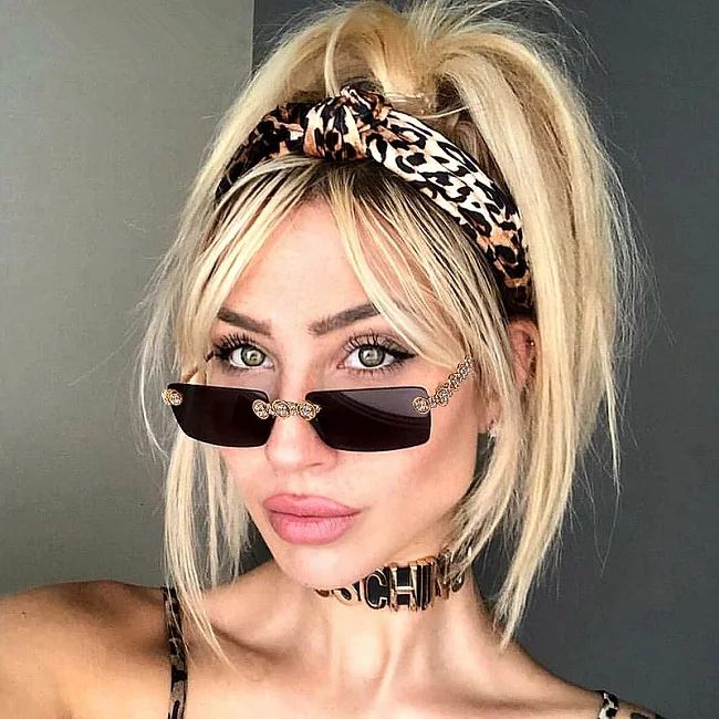 

Vintage diamond rhinestone shades small frame luxury fashion sun glasses new design 2022