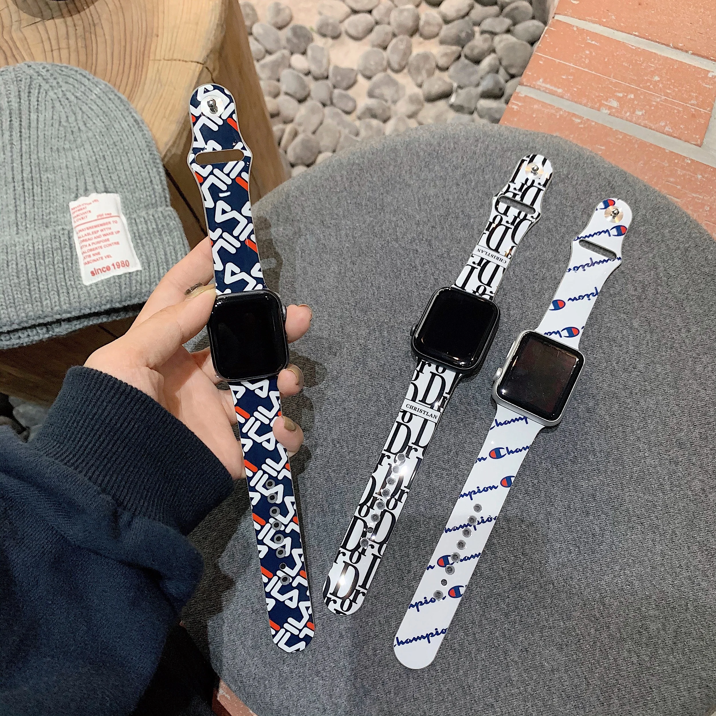 

New Designs Factory Wholesale 38mm 42mm Custom Transparent Silicone Watch Strap for Apple Watch Series 5/4/3/2/1, Multi colors