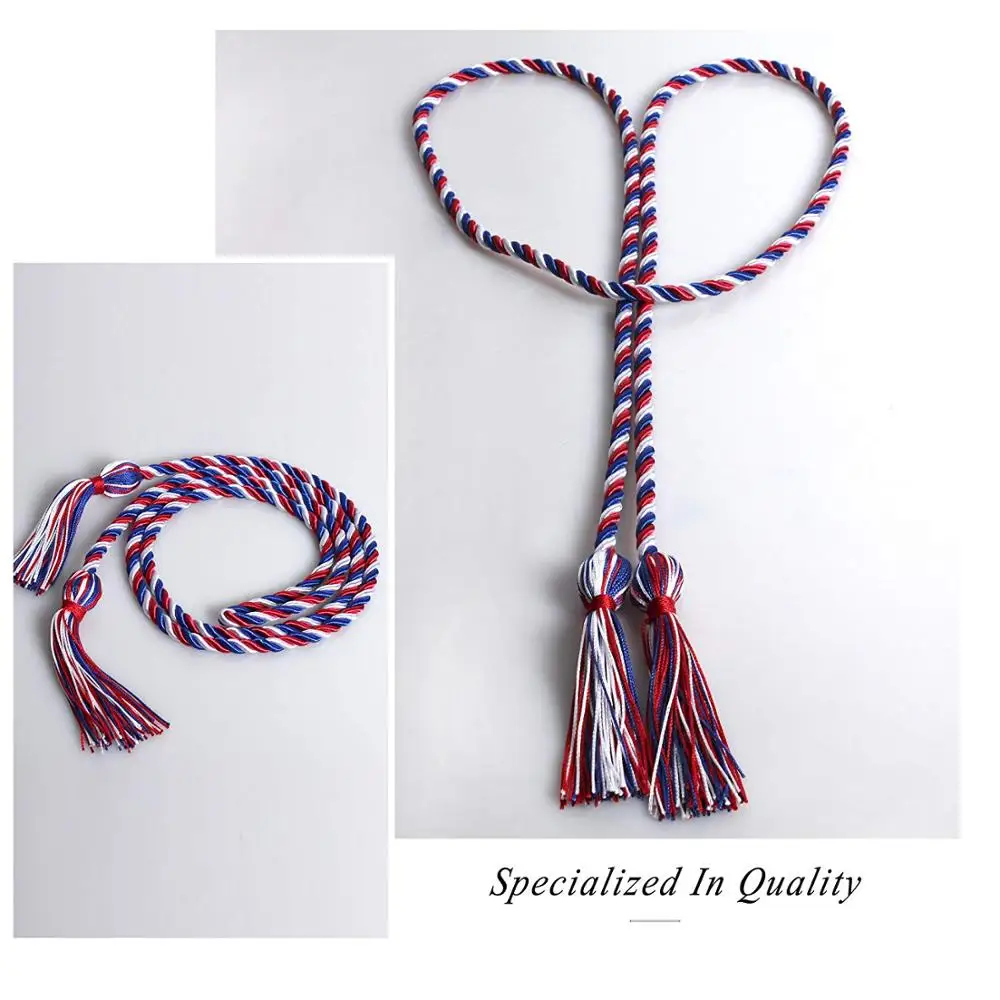 

Golden White Red Colors Honor Cord / Graduation Rope