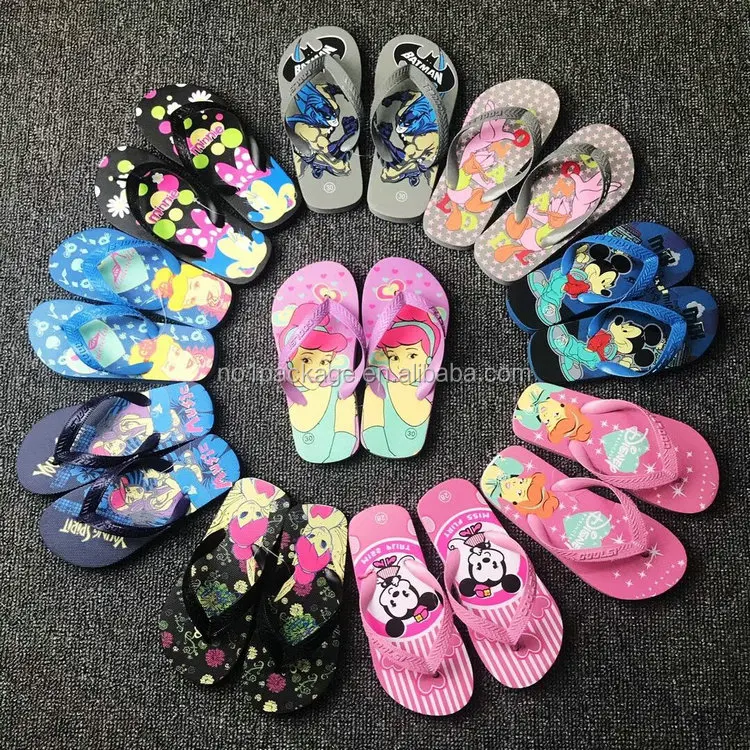 

0.48 Dollar Model YH-FLX001 Factory Wholesale Kids Size 24-29 Years Old Cheap Beach Mix Prints house slippers, Mix color