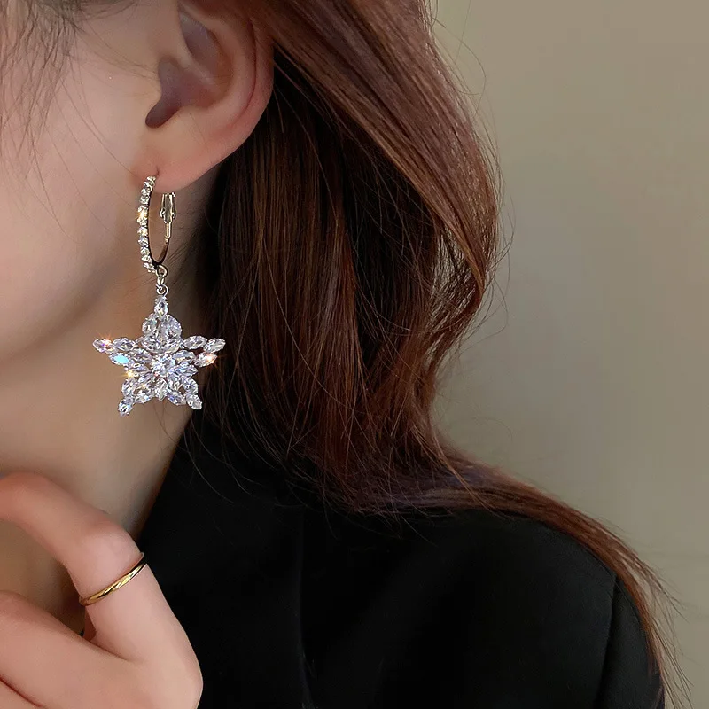 

fashion drop hoop crystal 2022 star earrings