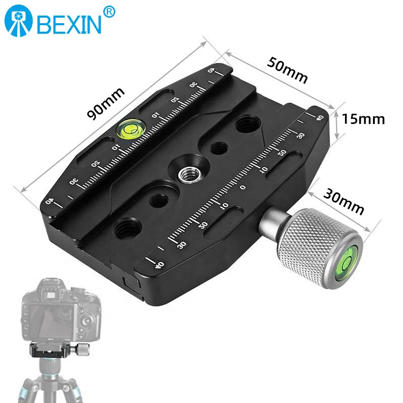 

BEXIN Professional Camera Clamp Tripod Mount Adapter Quick Release Plate Clamp Tripod Clamp For Arca Swiss DSLR Camera Ball head
