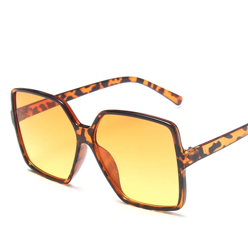 

Oversized Vintage Square Black Sun Glasses lentes gafas de sol 2021 Colorful UV400 PC Fashion Women Men Sunglasses Shades