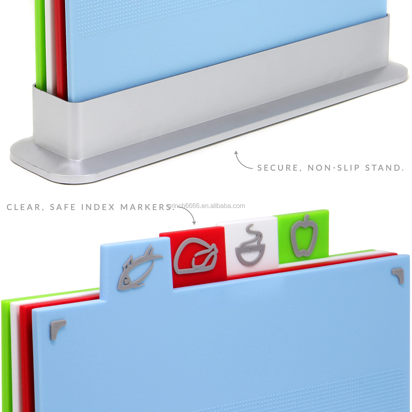 Details about   Coloured Cutting Boards Chopping Board Set Non-slip Index Cutting Boards Pad S 