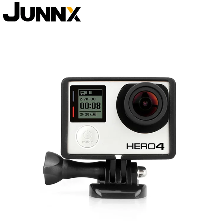 

JUNNX Go Pro Camera 4 3 Shell Cover Protective Frame Tripod Mount Base Screw Accessories Case for Gopro Hero 4 3 Hero3, Black