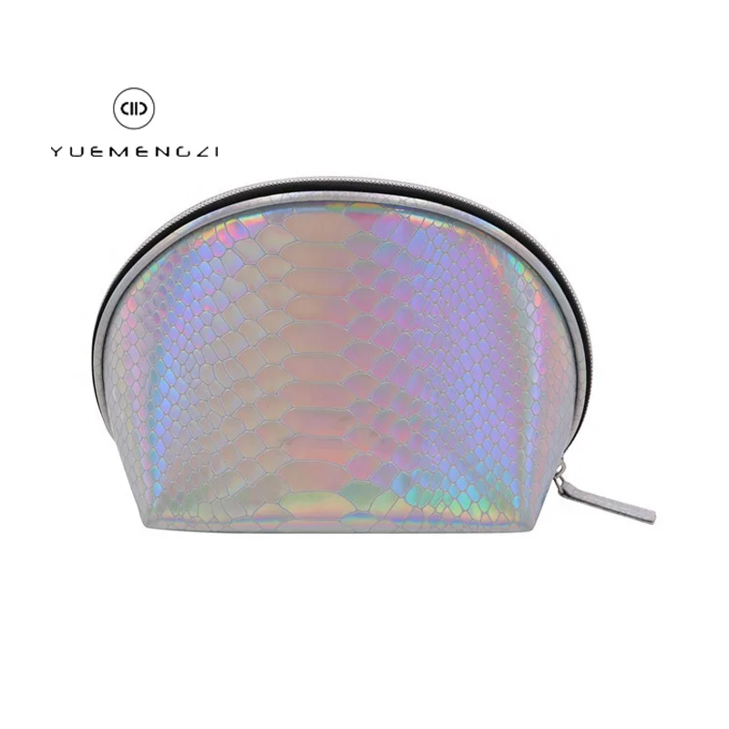 

Holographic Laser Makeup Bag Custom Logo Travel PU PVC Cosmetic Bag Waterproof Personalized Laser Makeup Bag, Laser holographic