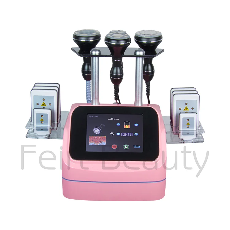 

high quality pink black white 40k 80k ultrasonic rf vacuum cavitation system lipo laser body slimming machine 40K
