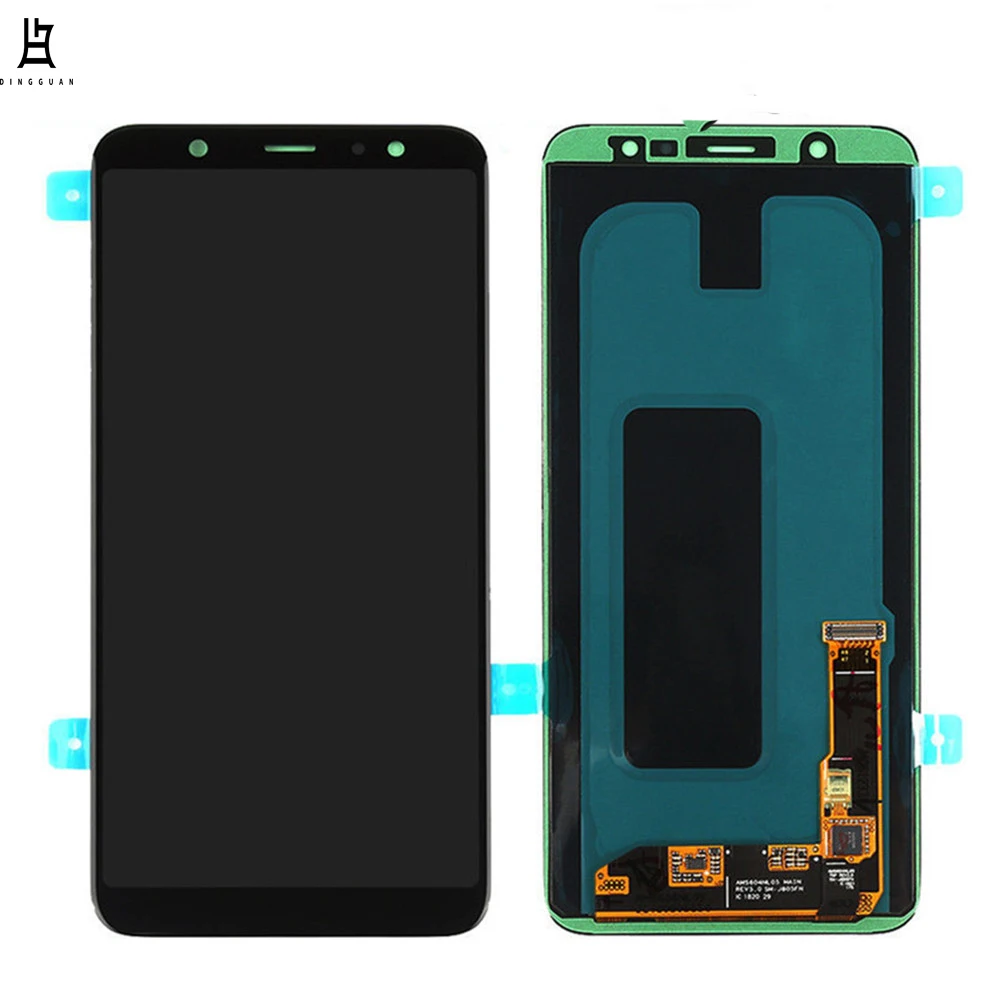 

High quality AMOLED LCD for Samsung Galaxy A6 Plus A605 2018 Replacement A6+ LCD Display Touch Screen Digitizer Full Assembly, Black