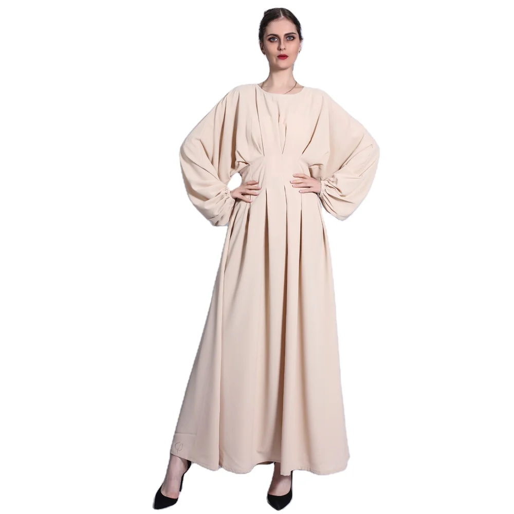 

Bicomfort Solid Color Arabic Moroccan Kaftan Maxi Dress Casual Ethnic Style Plus Size Abaya Women's Party Evening Cardigan