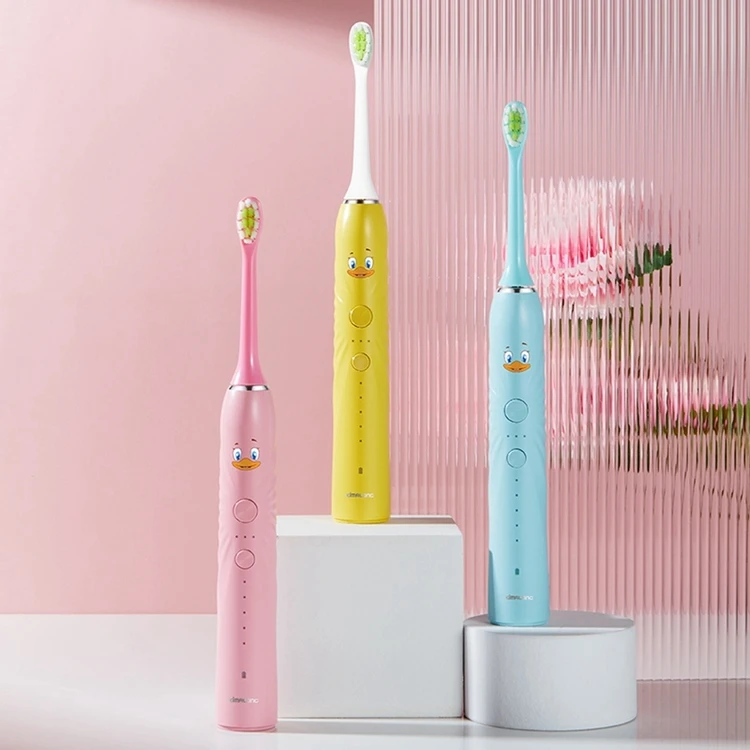 

waterproof kids childrens electric toothbrush manufacturer, Pink blue yellow