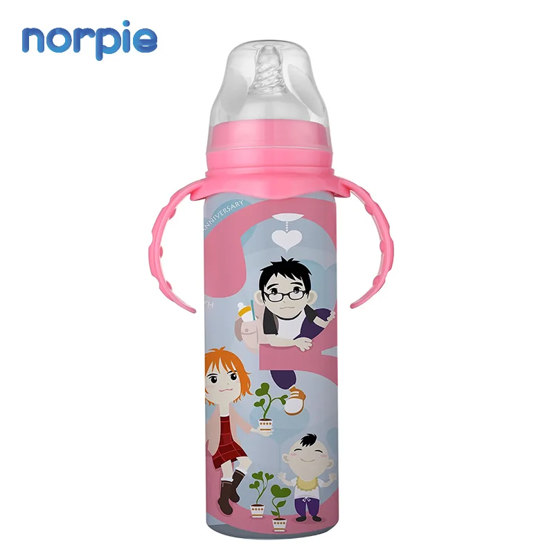 

8oz Stainless Steel Baby Sippy Cup New Style With Handle Feeding Bottle Sublimation Sippy Cup For Babies, White