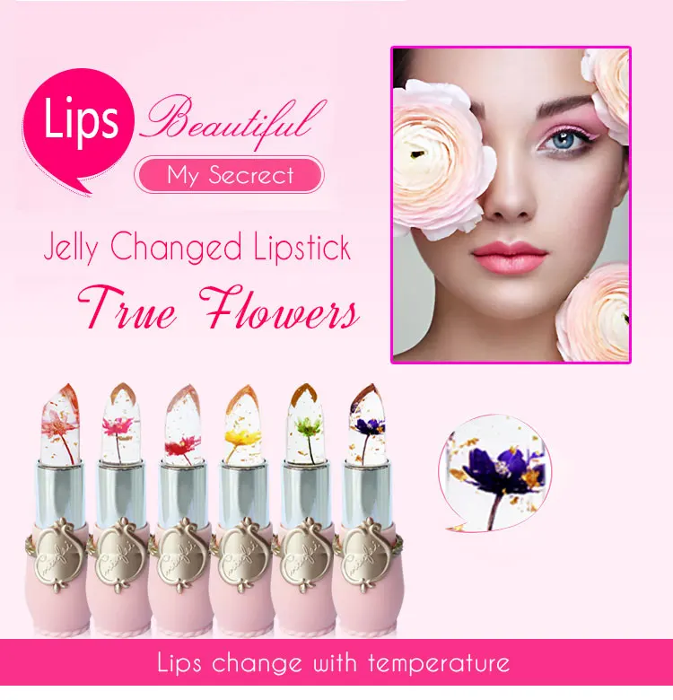 MINFEI Lippenbalsam, natürlich, feuchtigkeitsspendend, nährend, langanhaltend, transparent, 6 Blumen, Gelee-Lippenstift, Lippenpflege, Reparatur, wasserdicht