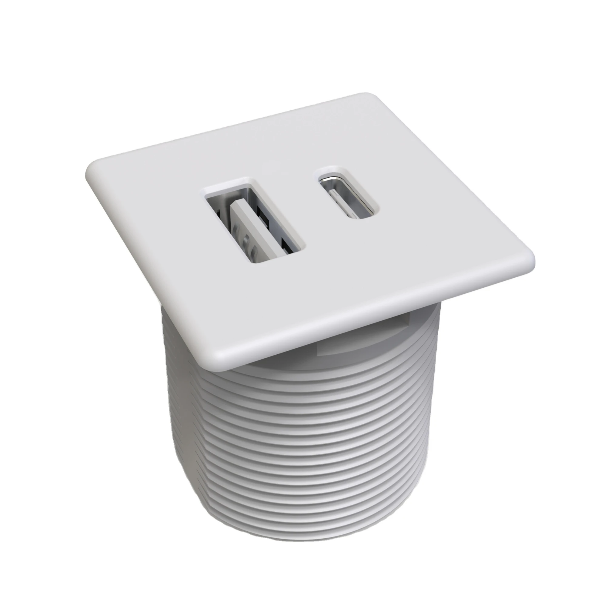 

Sofa Table Desktop Dual Multiport USB Charging Type C USB Charger with adapter, White,black,gery